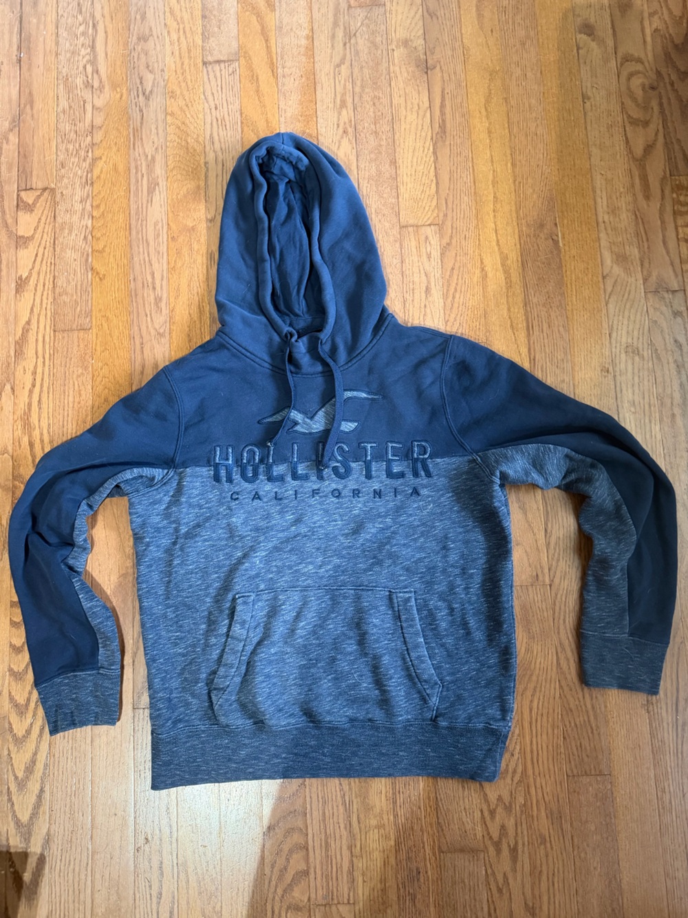 Hollister Women’s Two-Tone Navy & Heather Gray Hoodie